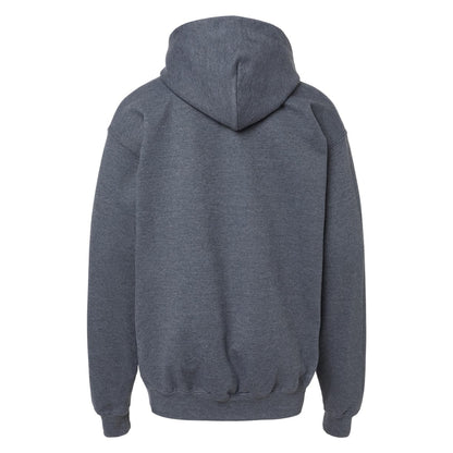 Dark Heather - Back - Gildan Childrens-Kids Fleece Midweight Hoodie