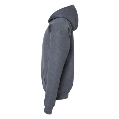Dark Heather - Side - Gildan Childrens-Kids Fleece Midweight Hoodie