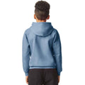 Stone Blue - Back - Gildan Childrens-Kids Fleece Midweight Hoodie