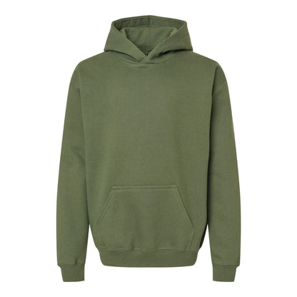 Military Green - Front - Gildan Childrens-Kids Fleece Midweight Hoodie