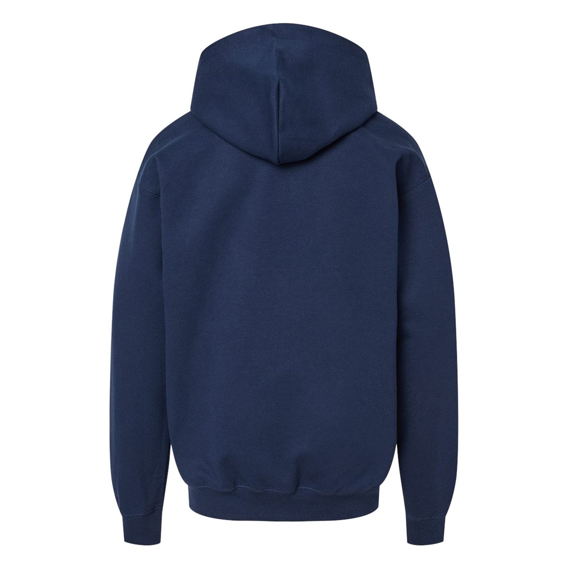 Navy - Back - Gildan Childrens-Kids Fleece Midweight Hoodie