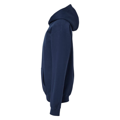 Navy - Side - Gildan Childrens-Kids Fleece Midweight Hoodie