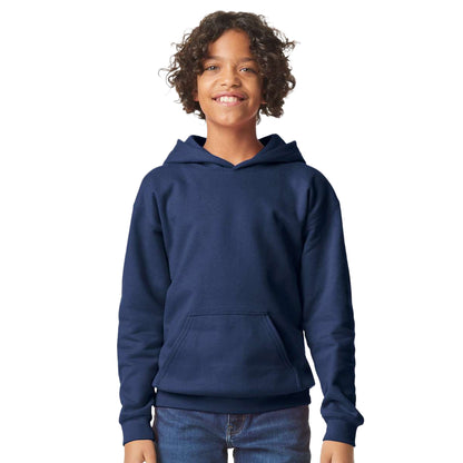 Navy - Lifestyle - Gildan Childrens-Kids Fleece Midweight Hoodie
