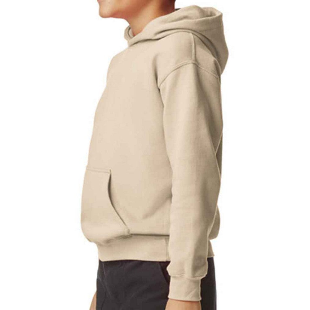 Sand - Side - Gildan Childrens-Kids Fleece Midweight Hoodie