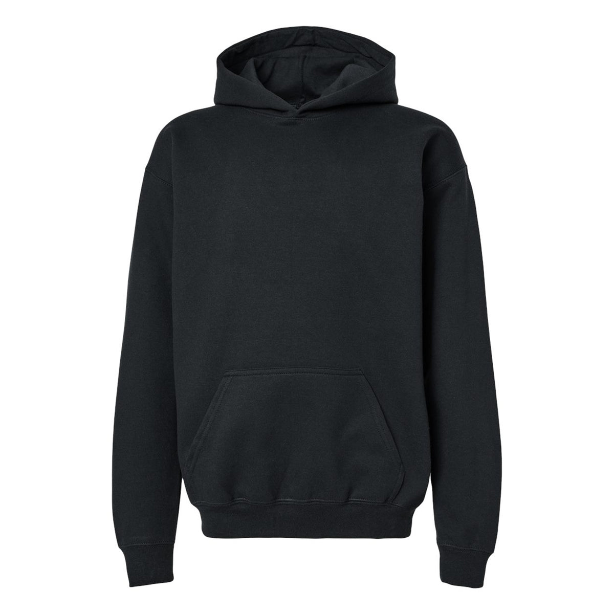 Black - Front - Gildan Childrens-Kids Fleece Midweight Hoodie