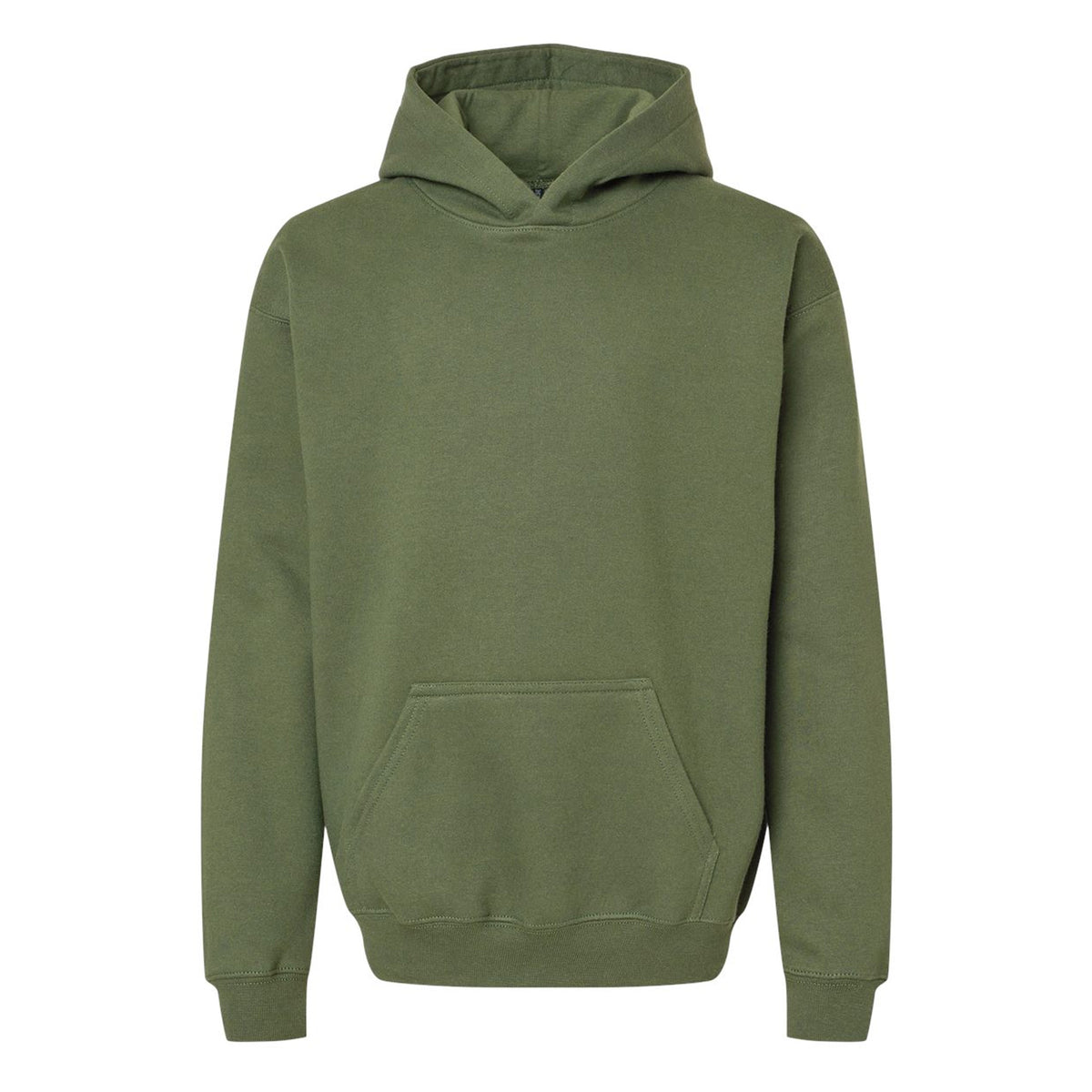Military Green - Front - Gildan Childrens-Kids Soft Midweight Hoodie