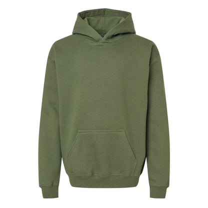 Military Green - Front - Gildan Childrens-Kids Soft Midweight Hoodie