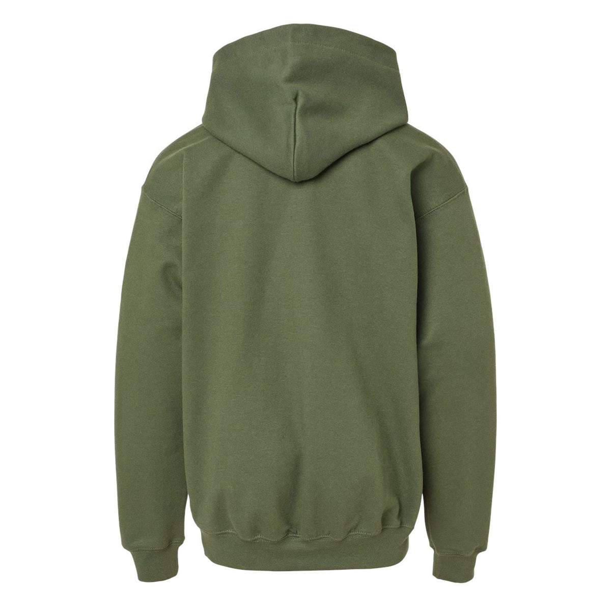 Military Green - Back - Gildan Childrens-Kids Soft Midweight Hoodie