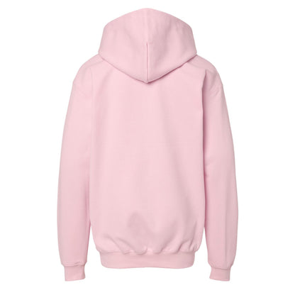 Light Pink - Back - Gildan Childrens-Kids Soft Midweight Hoodie