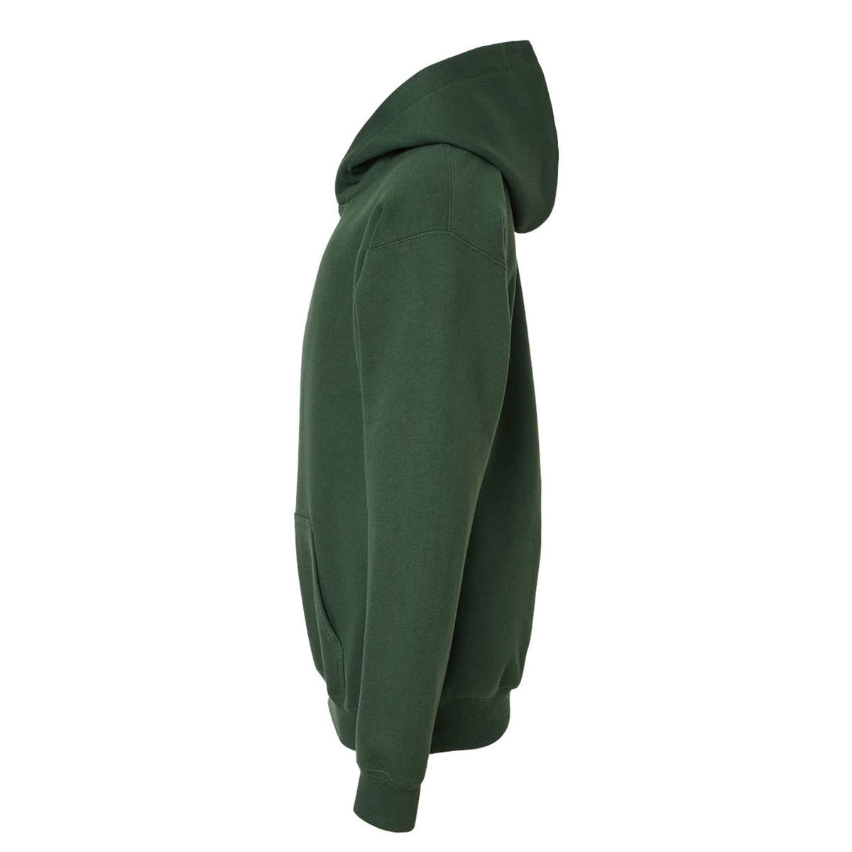 Forest Green - Side - Gildan Childrens-Kids Soft Midweight Hoodie