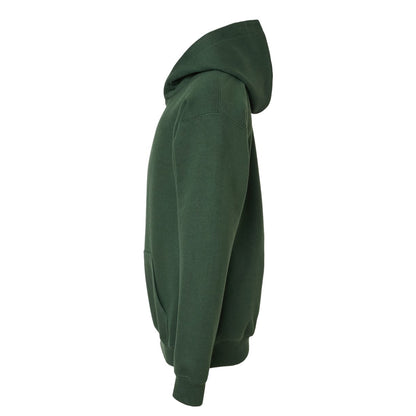 Forest Green - Side - Gildan Childrens-Kids Soft Midweight Hoodie