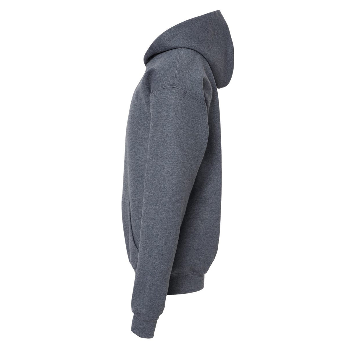 Dark Heather - Side - Gildan Childrens-Kids Soft Midweight Hoodie