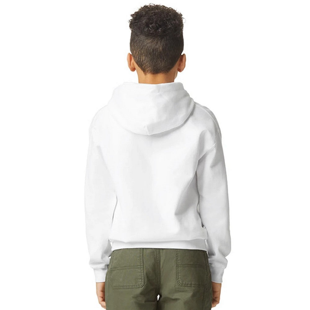 White - Back - Gildan Childrens-Kids Soft Midweight Hoodie