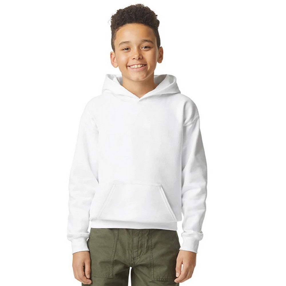 White - Lifestyle - Gildan Childrens-Kids Soft Midweight Hoodie