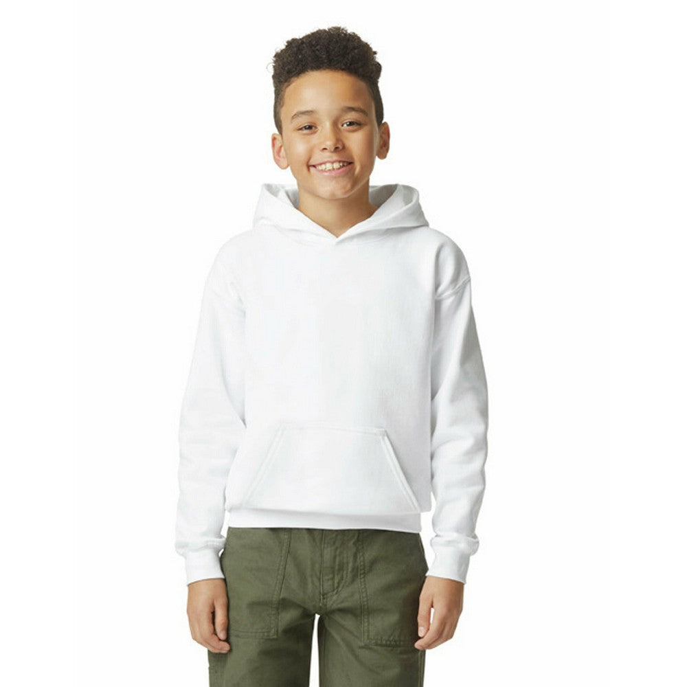White - Front - Gildan Childrens-Kids Soft Midweight Hoodie