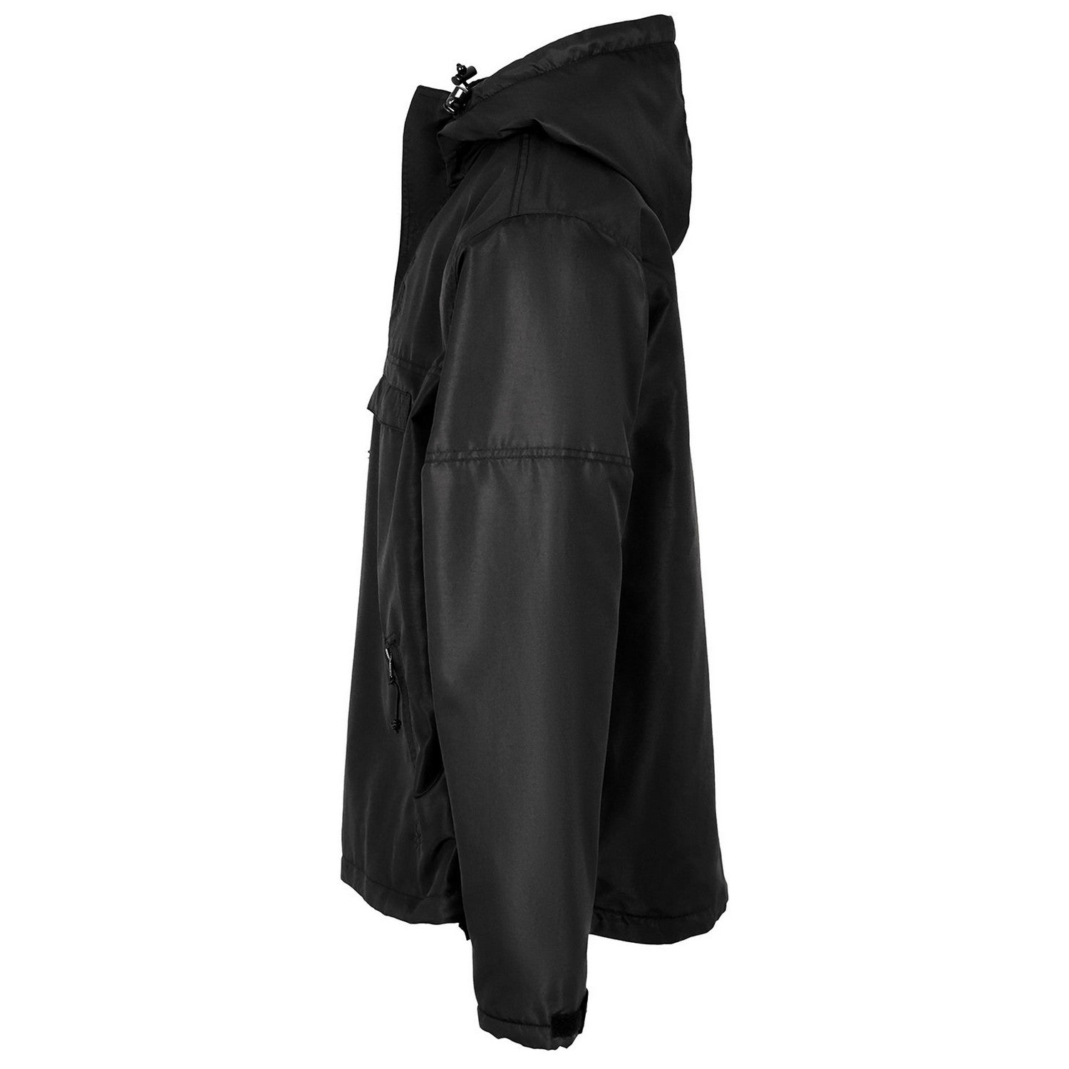 Black - Side - Build Your Brand Mens Summer Windbreaker