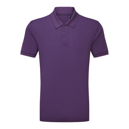 Purple - Front - Asquith & Fox Mens Glacier Tech Polo Shirt