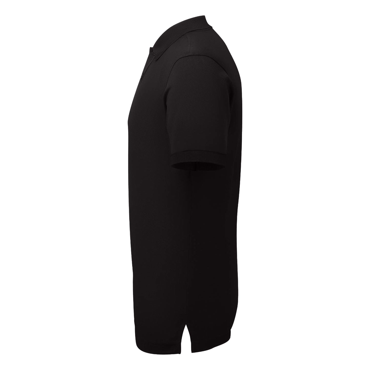 Black - Side - Asquith & Fox Mens Glacier Tech Polo Shirt