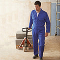 Navy - Back - Portwest Mens Euro Work Polycotton Coverall (S999) - Workwear