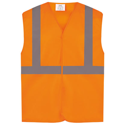Orange - Front - Yoko Unisex Adult Hi-Vis Rail Waistcoat