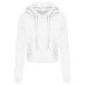 Arctic White - Front - Awdis Womens-Ladies Girlie Cropped Hoodie