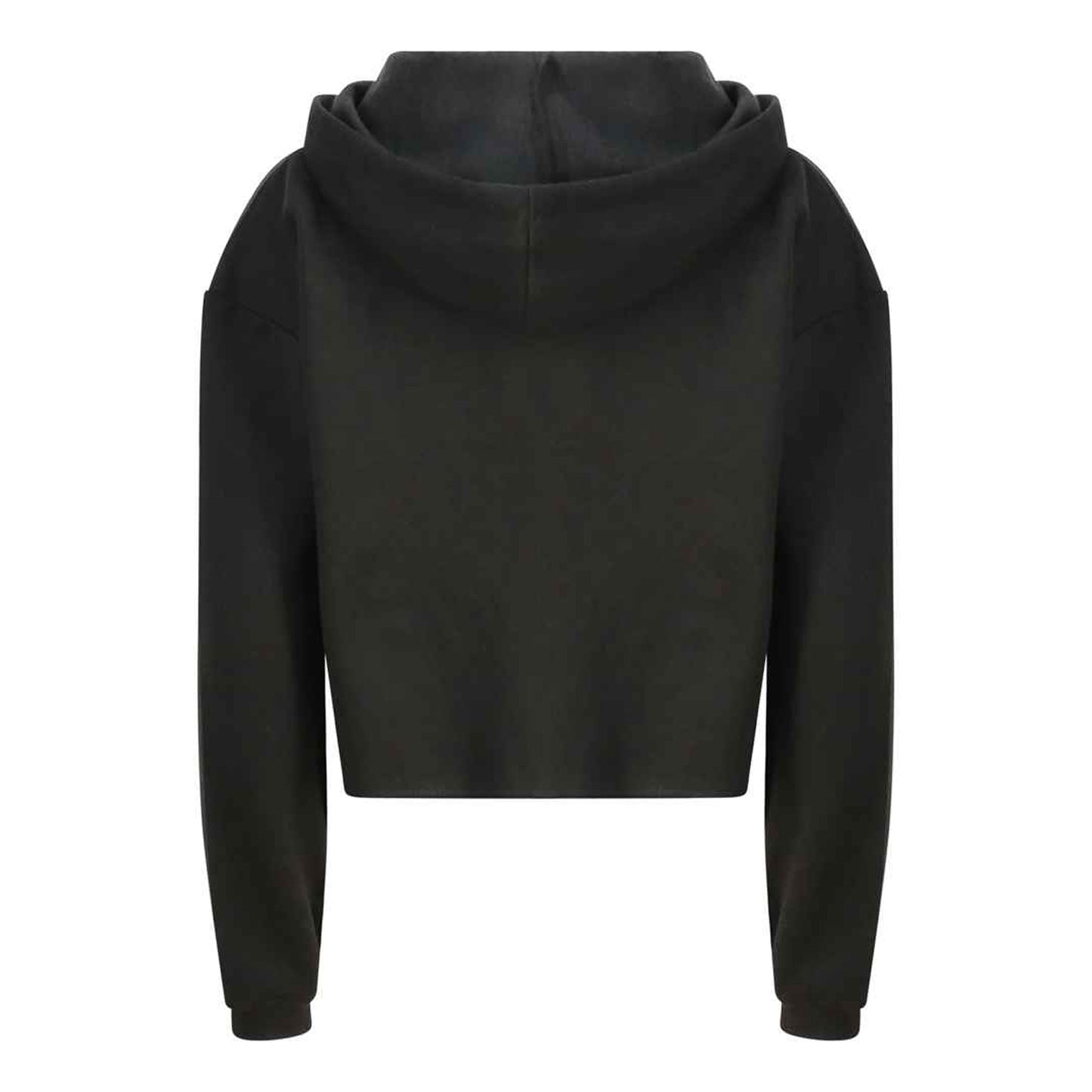 Jet Black - Back - Awdis Womens-Ladies Girlie Cropped Hoodie
