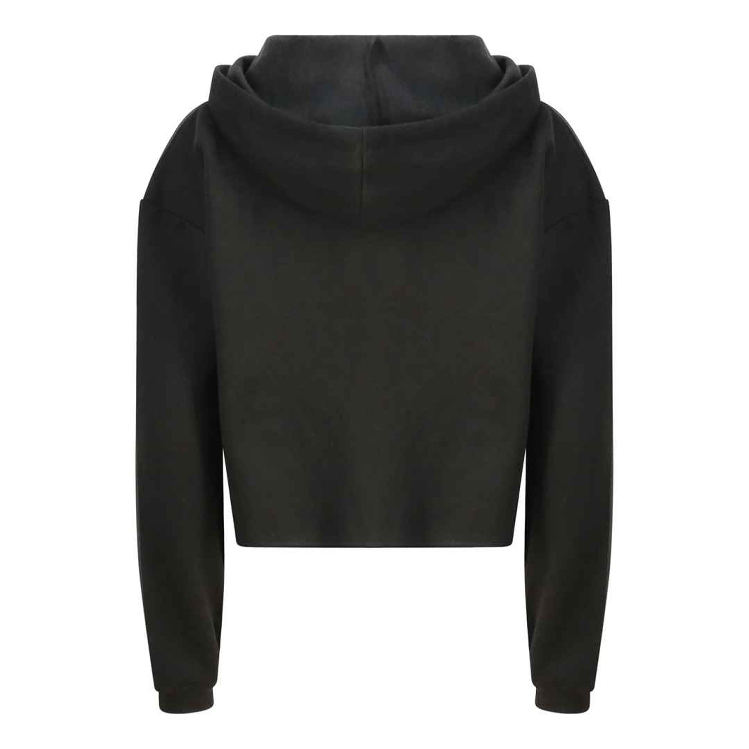Jet Black - Back - Awdis Womens-Ladies Girlie Cropped Hoodie