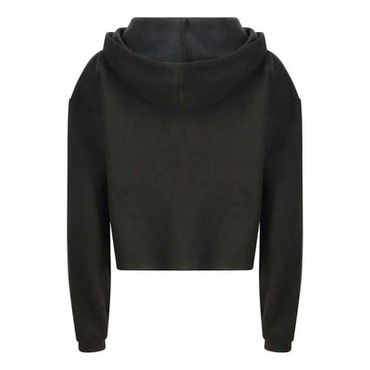 Jet Black - Back - Awdis Womens-Ladies Girlie Cropped Hoodie