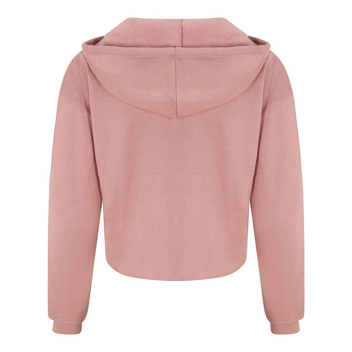 Dusty Pink - Back - Awdis Womens-Ladies Girlie Cropped Hoodie