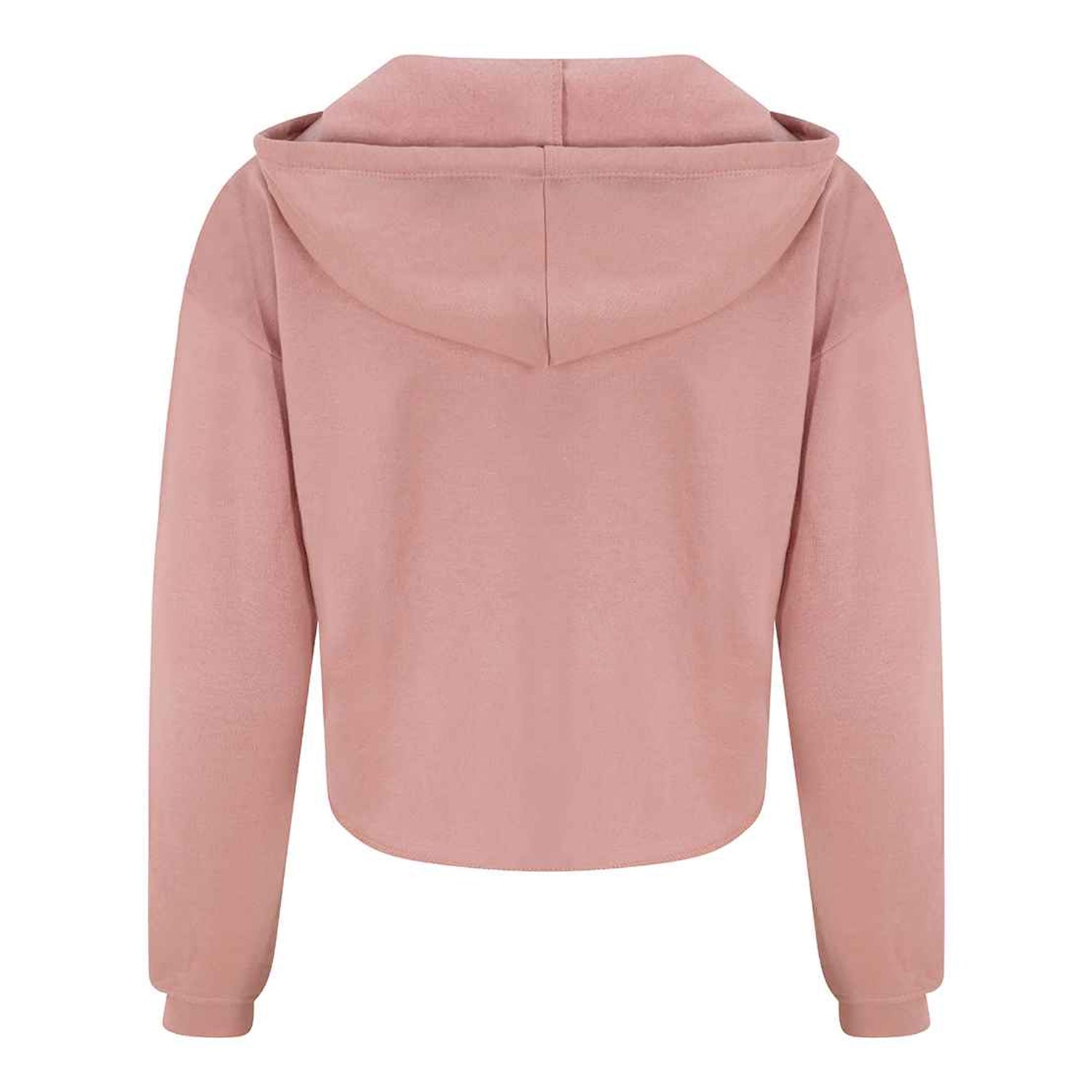 Dusty Pink - Back - Awdis Womens-Ladies Girlie Cropped Hoodie