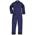 Navy - Front - Portwest Mens Euro Work Polycotton Coverall (S999) - Workwear