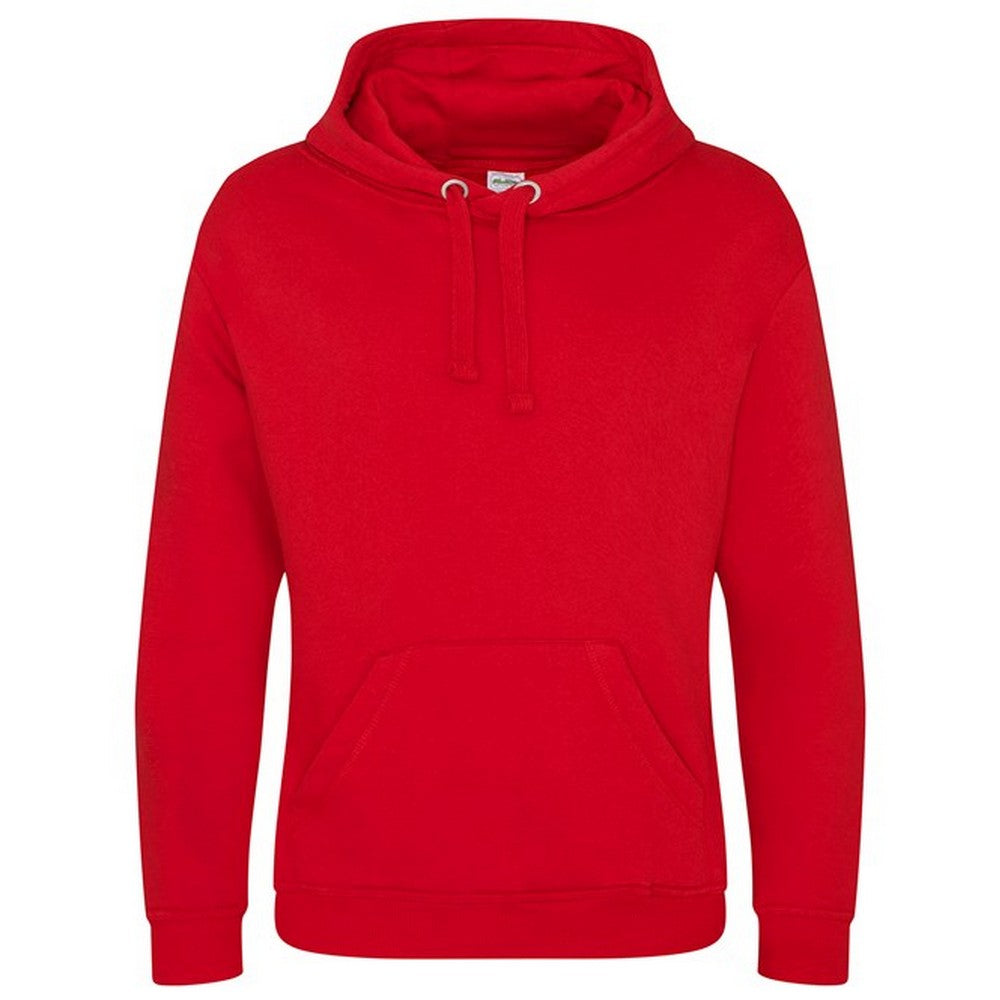 Fire Red - Front - Awdis Unisex Adult Heavyweight Hoodie