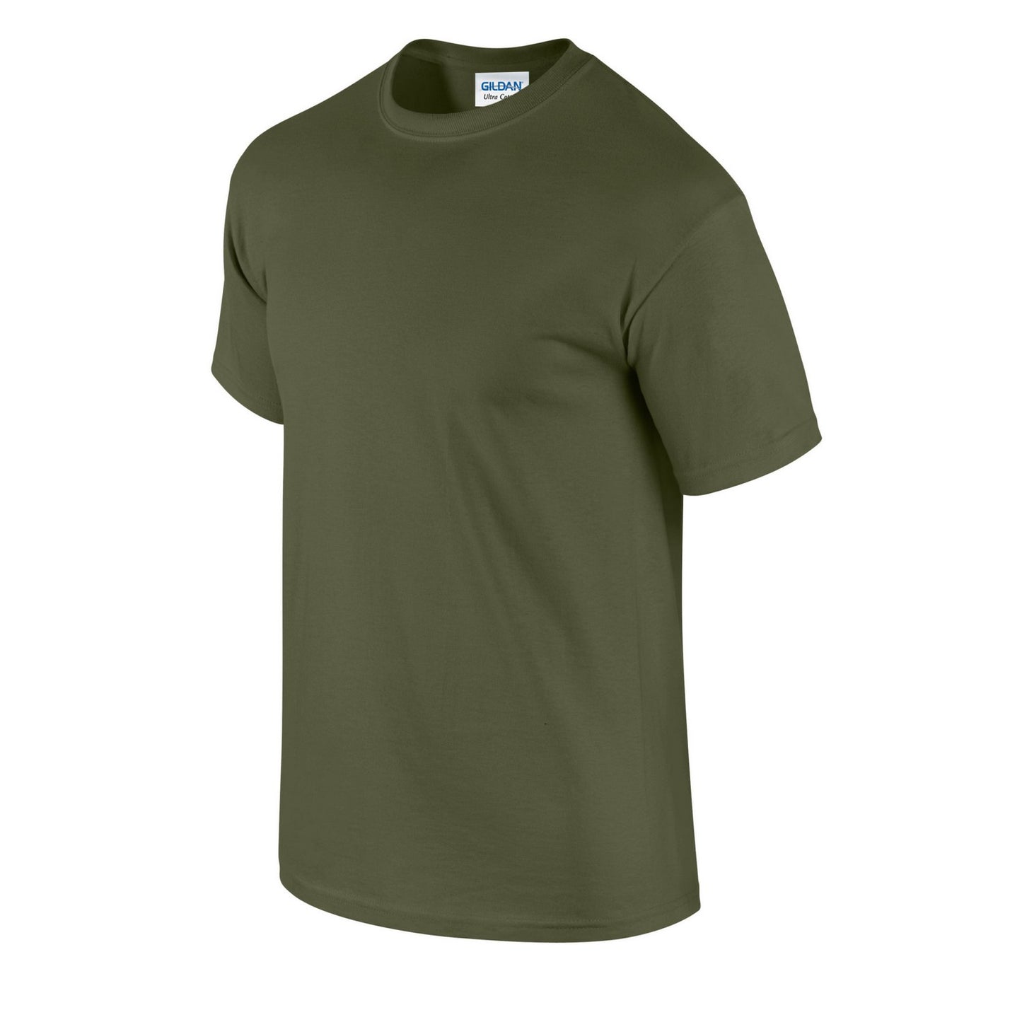 Military Green - Side - Gildan Unisex Adult Ultra Cotton T-Shirt