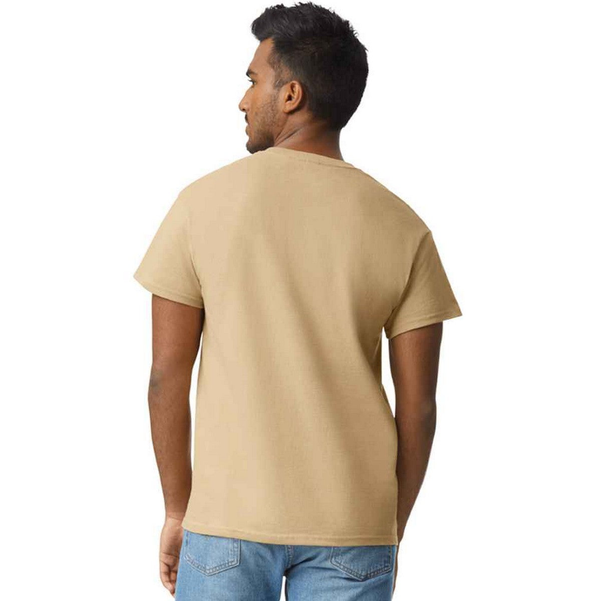 Tan - Back - Gildan Unisex Adult Ultra Cotton T-Shirt