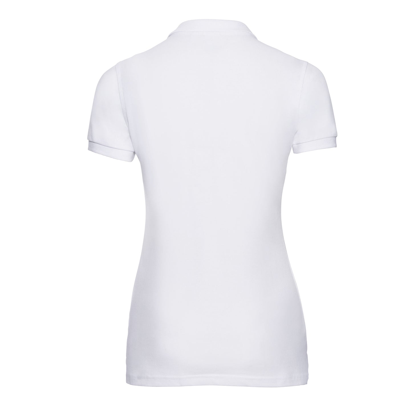 White - Back - Russell Womens-Ladies Piqué Stretch Polo Shirt