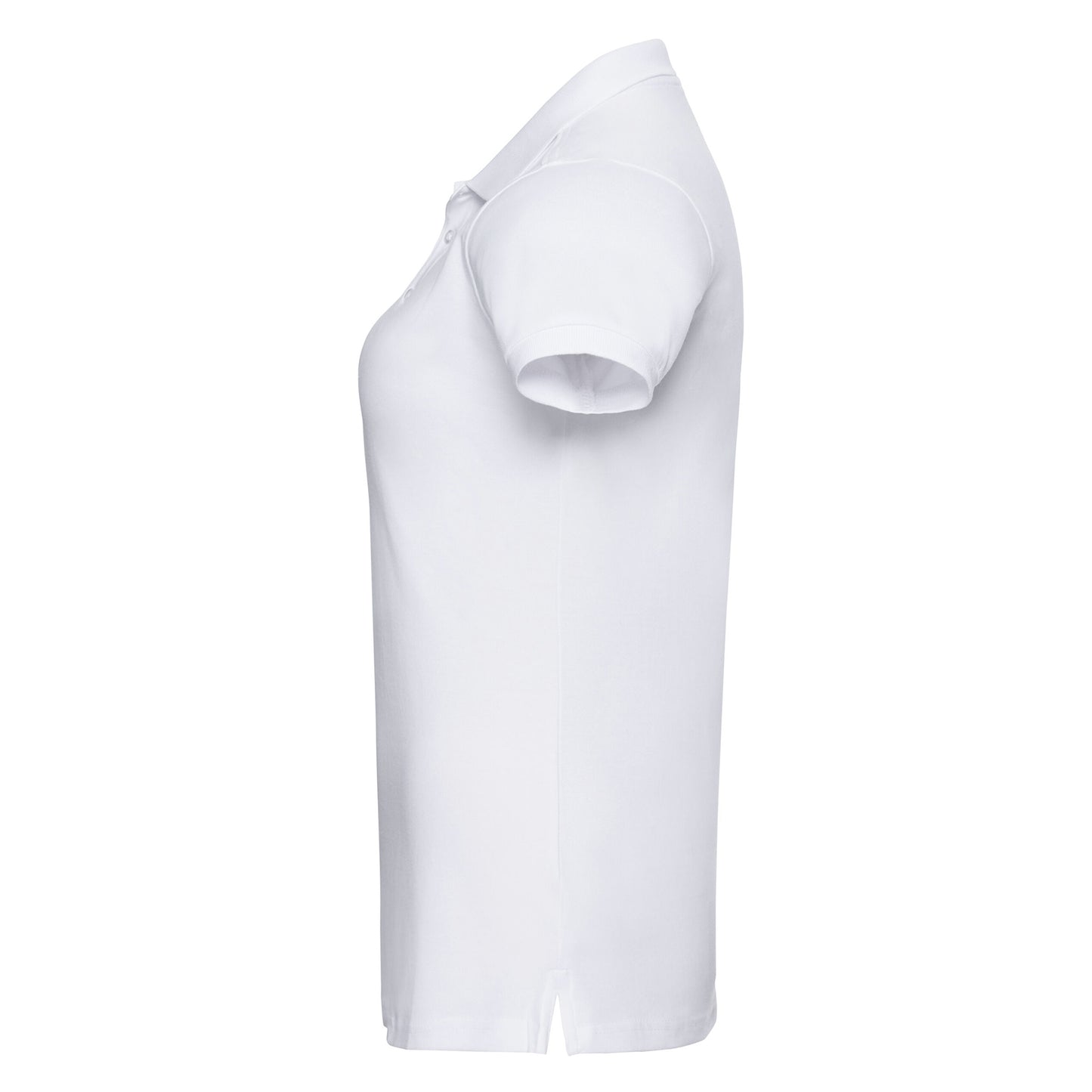 White - Lifestyle - Russell Womens-Ladies Piqué Stretch Polo Shirt