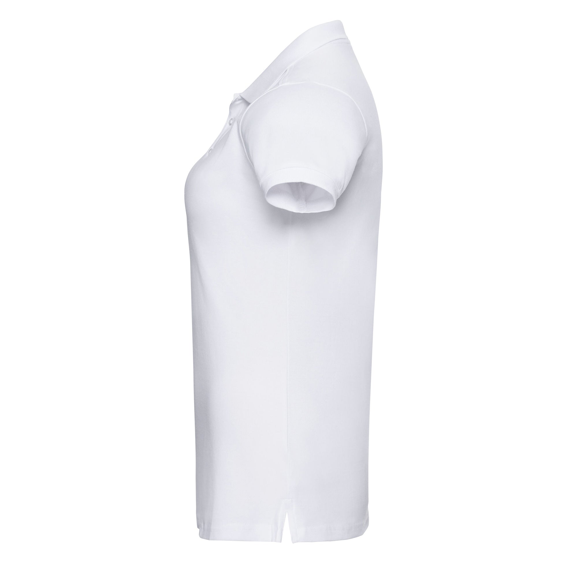 White - Lifestyle - Russell Womens-Ladies Piqué Stretch Polo Shirt