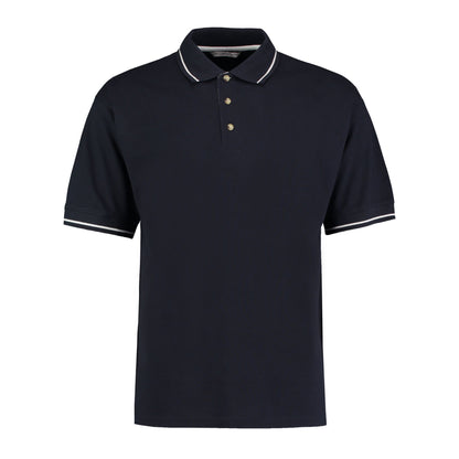 Navy-White - Front - Kustom Kit Mens St Mellion Classic Polo Shirt