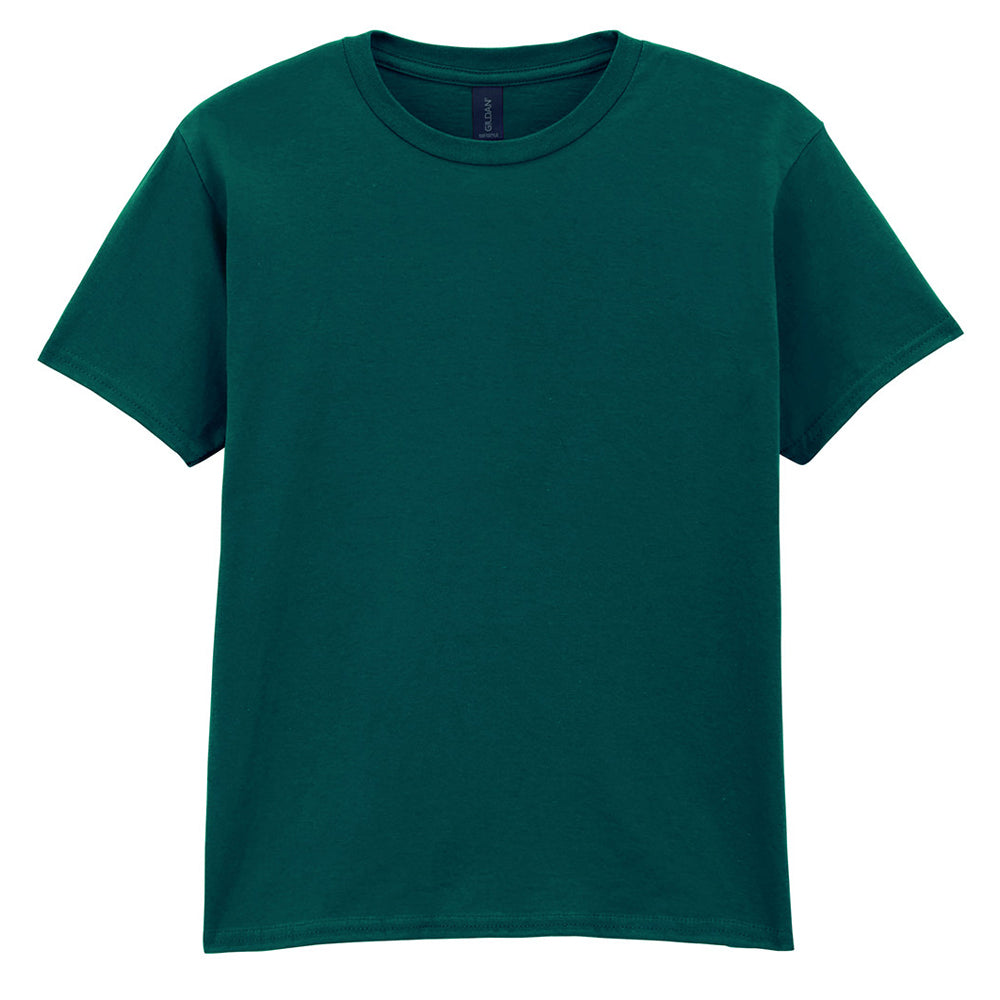 Fan Marine Green - Front - Gildan Childrens-Kids Softstyle Plain T-Shirt