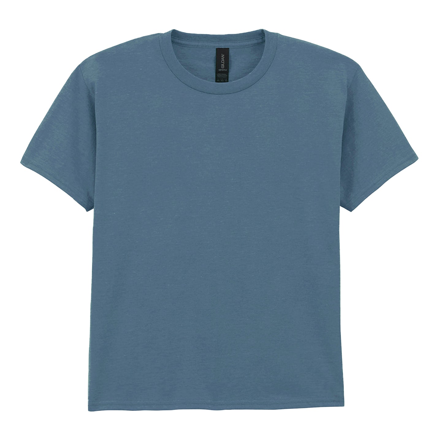 Indigo Blue - Front - Gildan Childrens-Kids Softstyle Plain T-Shirt