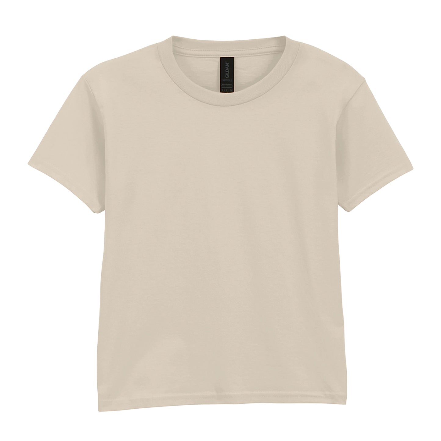 Sand - Front - Gildan Childrens-Kids Softstyle Plain T-Shirt