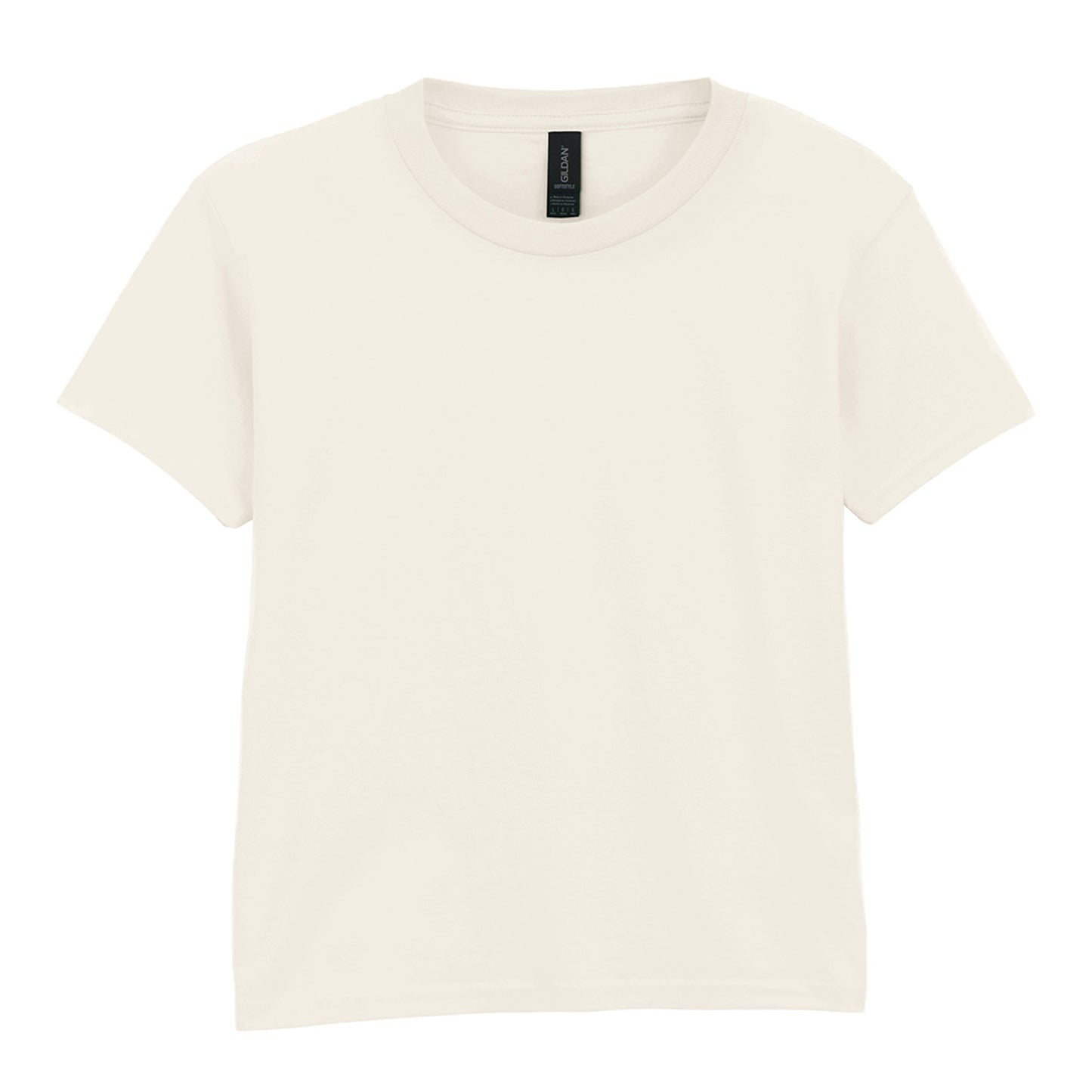 Natural - Front - Gildan Childrens-Kids Softstyle Plain T-Shirt