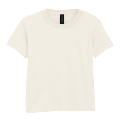 Natural - Front - Gildan Childrens-Kids Softstyle Plain T-Shirt