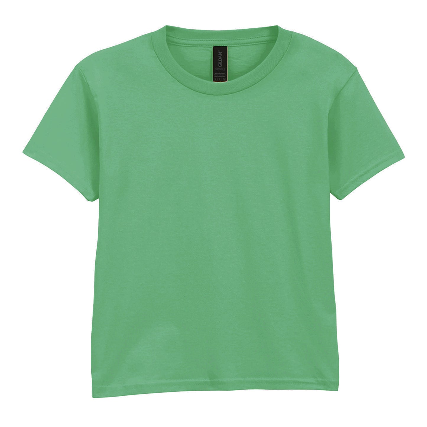 Irish Green - Front - Gildan Childrens-Kids Softstyle Plain T-Shirt