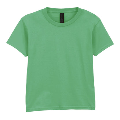 Irish Green - Front - Gildan Childrens-Kids Softstyle Plain T-Shirt
