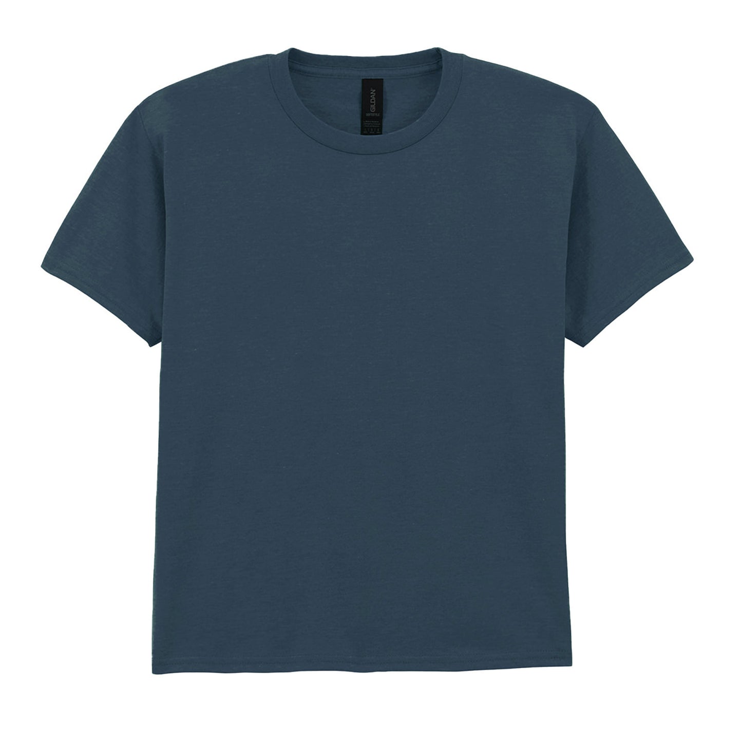 Dark Heather - Front - Gildan Childrens-Kids Softstyle Plain T-Shirt