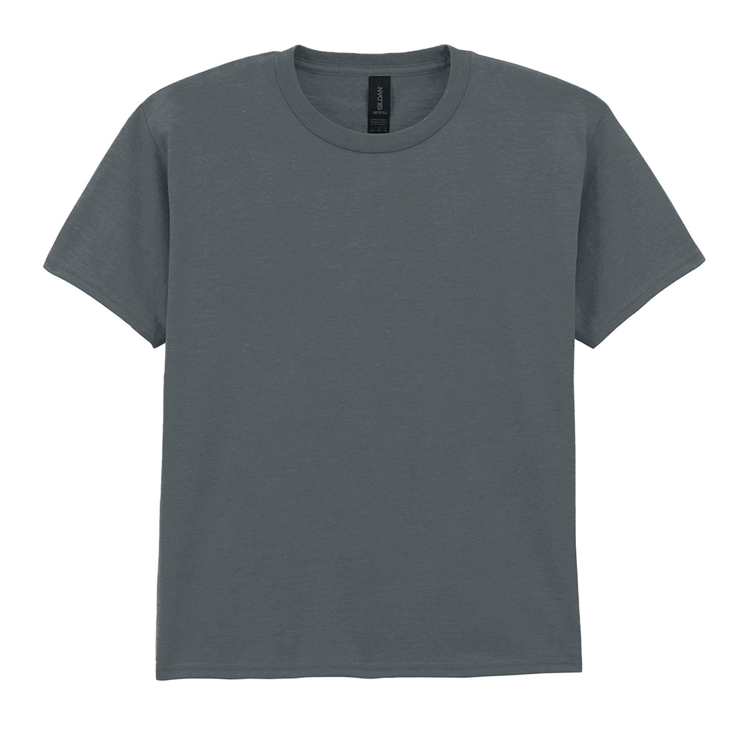 Charcoal - Front - Gildan Childrens-Kids Softstyle Plain T-Shirt