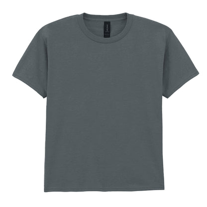 Charcoal - Front - Gildan Childrens-Kids Softstyle Plain T-Shirt