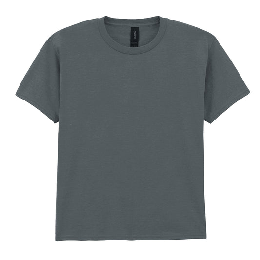 Charcoal - Front - Gildan Childrens-Kids Softstyle Plain T-Shirt
