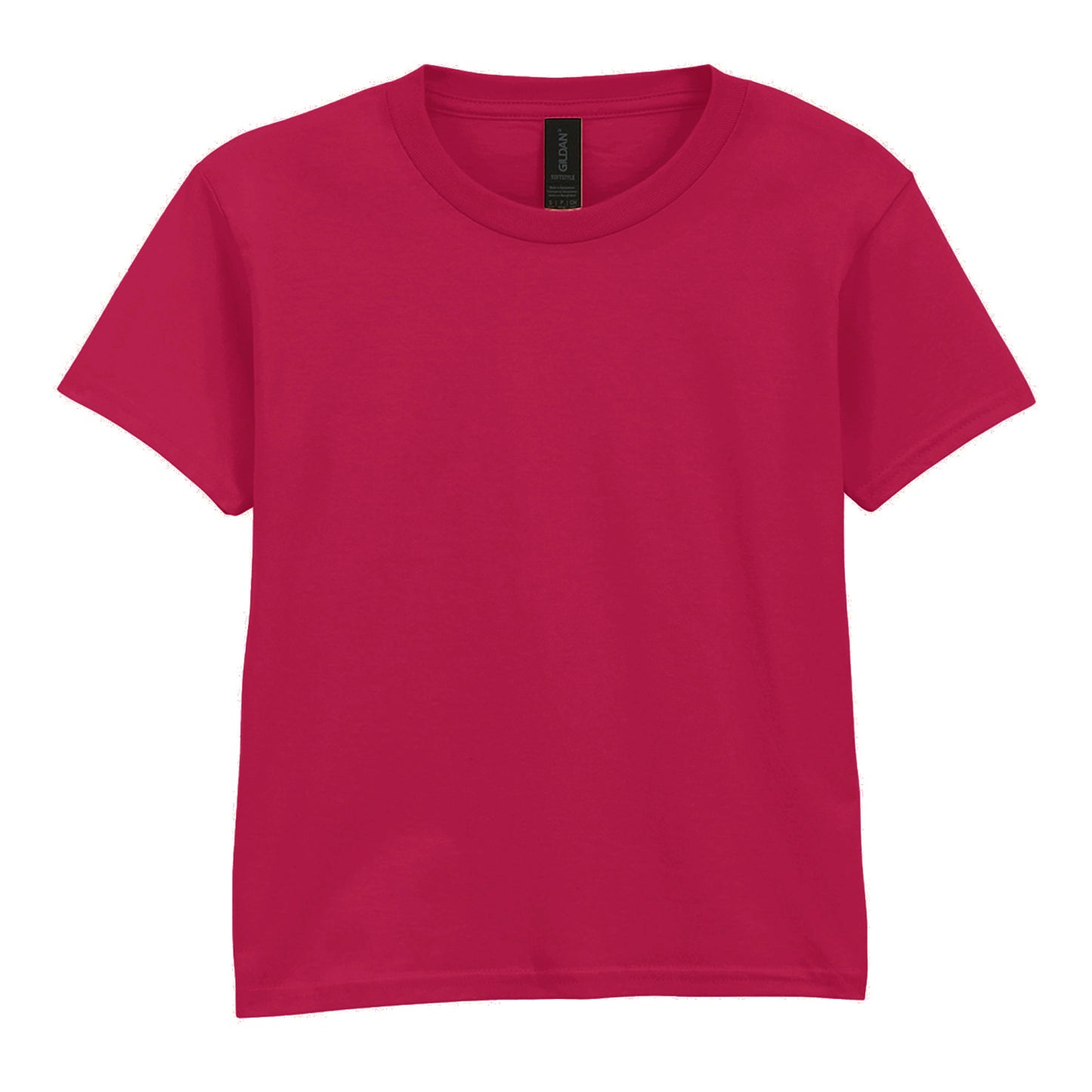 Cardinal Red - Front - Gildan Childrens-Kids Softstyle Plain T-Shirt